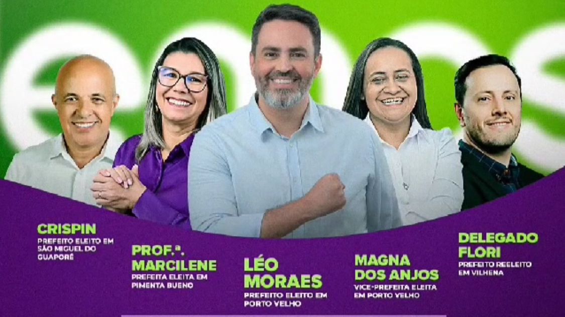 Em Rondônia o Podemos elegeu quatro prefeitos, cinco vices e 40 vereadores